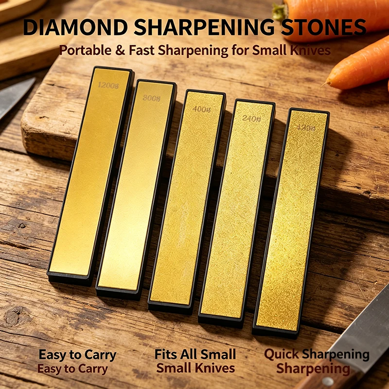 Fixed Angle Knife Sharpener Kit RUIXIN PRO Diamond Golden Knife Sharpening Stones Professional Whetstone Set With Base