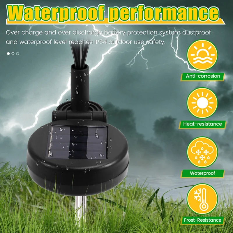 พลังงานแสงอาทิตย์ผีเสื้อหิ่งห้อยไฟกันน้ําไฟสนามหญ้าตกแต่งสวนสวนภูมิทัศน์ไฟ 6-Light