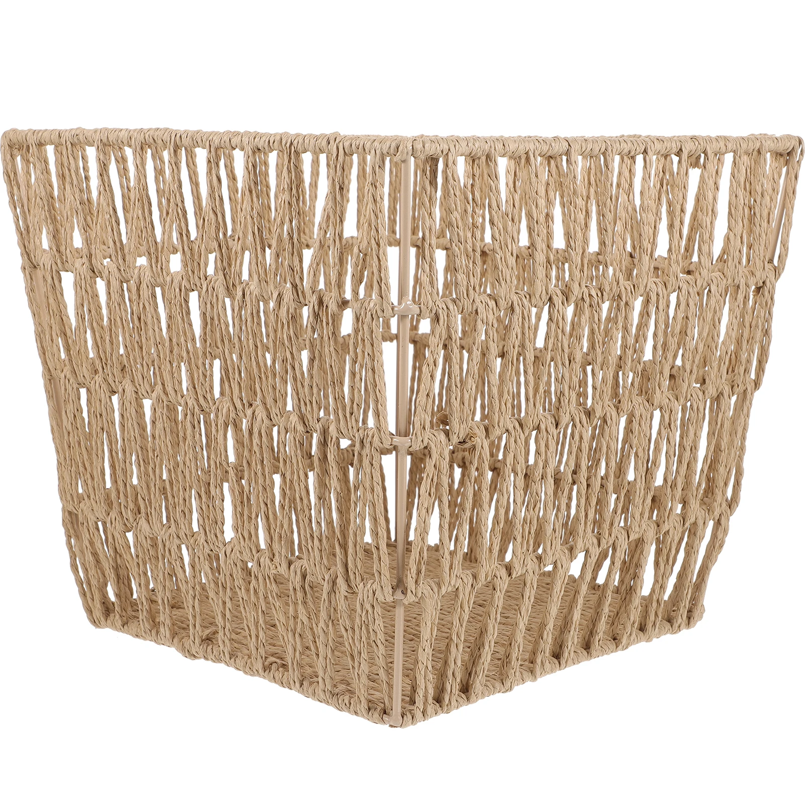 

Woven Trash Can 135 Light Brown Lightweight Multipurpose Storage Home Decor Garbage Bathroom Basket Indoor Waste Paper
