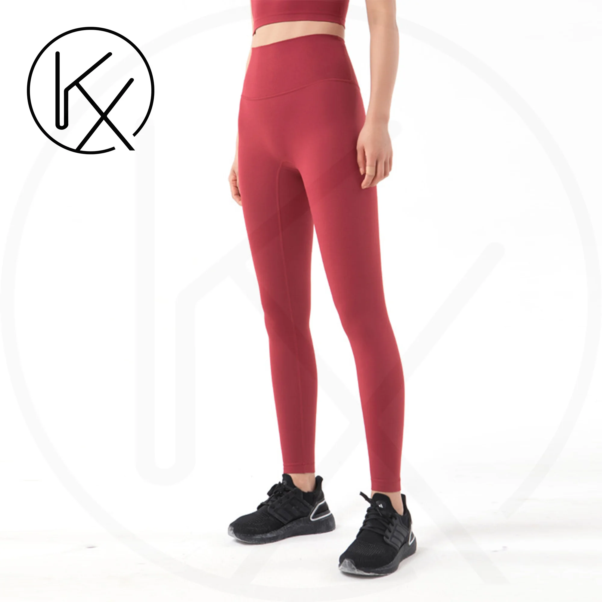 

kaixiggmm Nylon yoga pants, gym leggings, fitness soft, tight, high waisted, elastic, breathable, no T-line sports pants