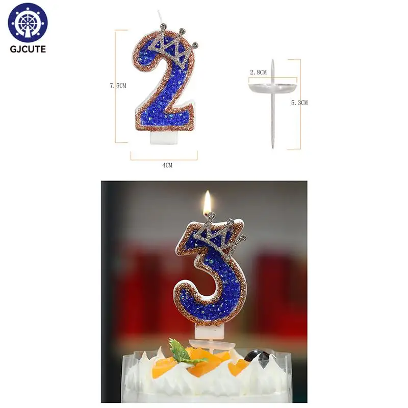 Candele di compleanno Sparklers candele per torta di compleanno numero Princess Crown Candle Cakes decorazione per forniture per decorazioni per feste