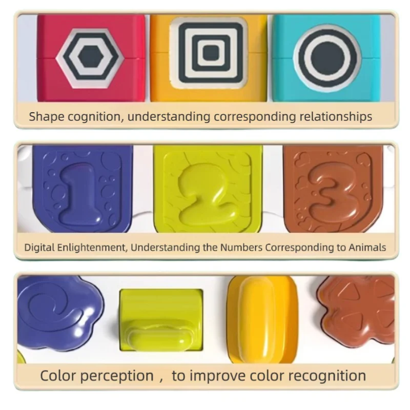 Montessori sensoryczne dziecko wyskakujące zabawka w kształcie zwierzątka aktywność nauka zabawki Puzzle dla dzieci