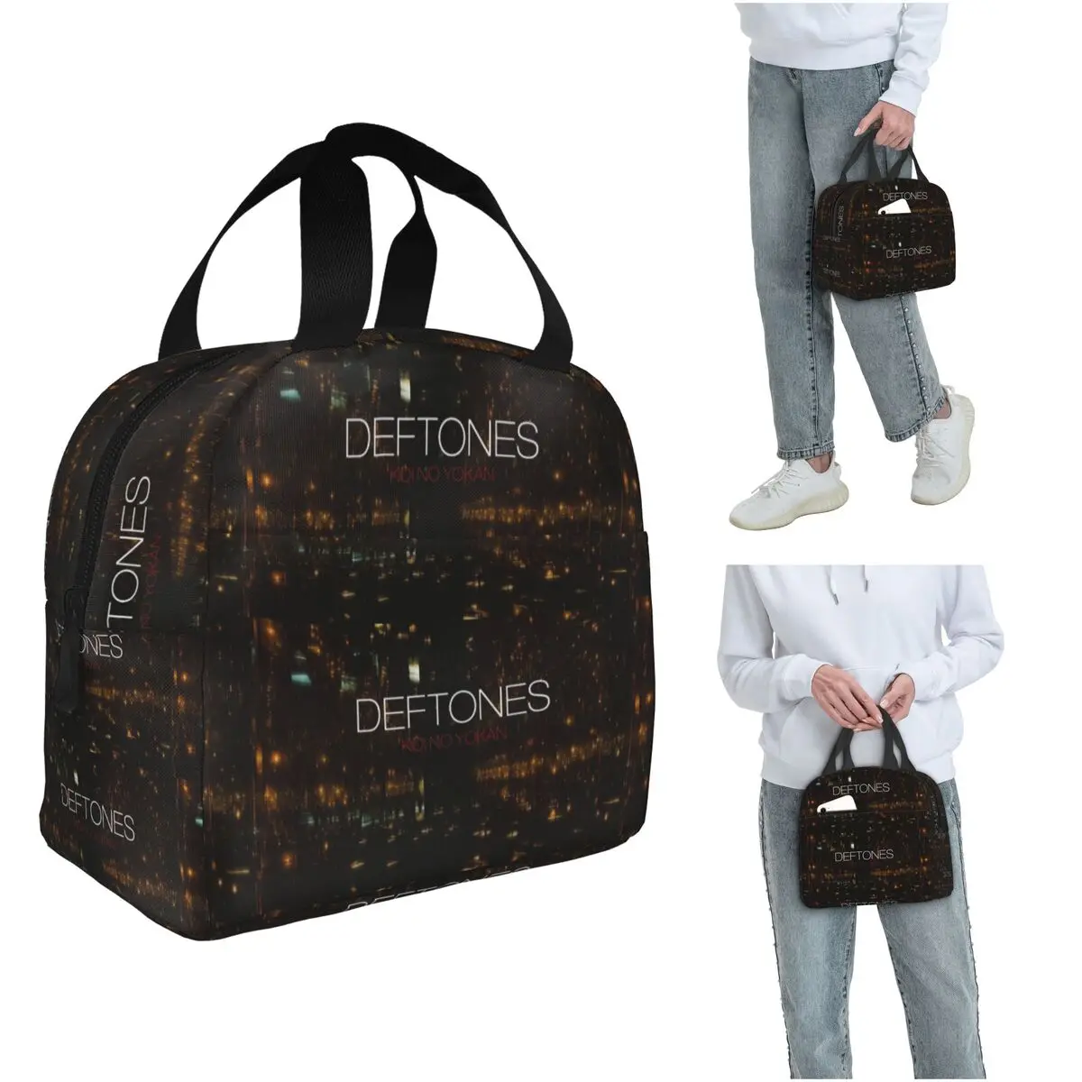 

Band Deftones Insulated Lunch Bag for Women Kids Leakproof Food Boxes Thermal Lunch Box Tote