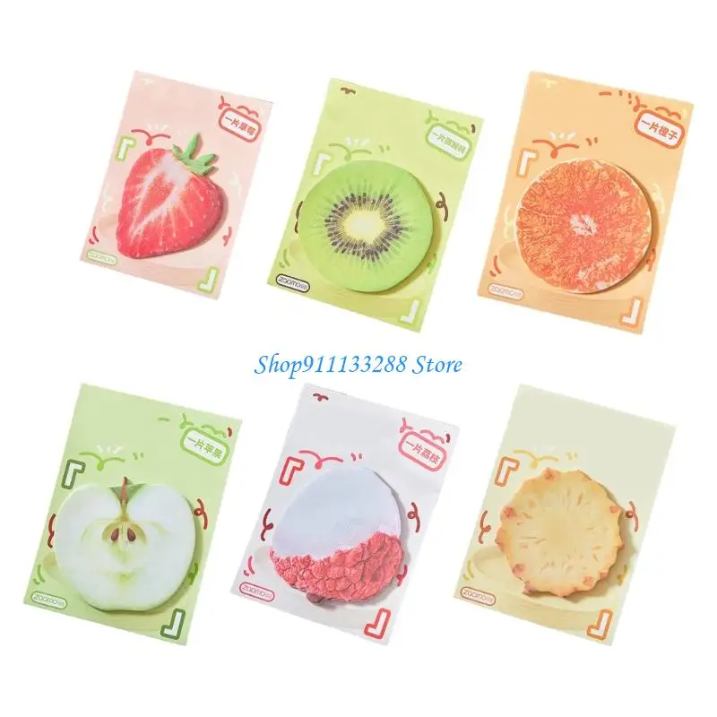G88d 30 시트 Stickier Note Lovely Fruit Series Memos Pad School Office Supplies