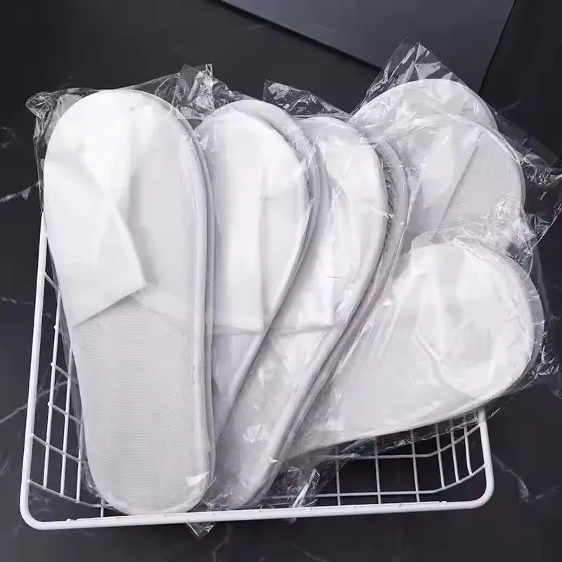 40pairs 2026 White Hotel Slipper Unisex Disposable Slippers for Home Guests Non-Slip Bathroom Spa Slippers Shoes for Men Women view 3