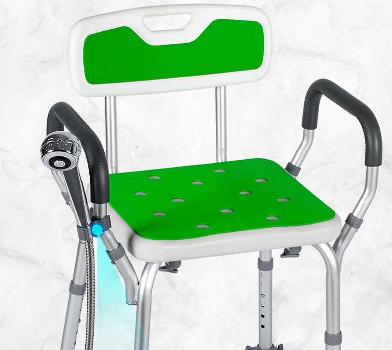 Bathing Chair For Handicapped Bathroom And Shower Aluminum Alloy Height Adjustable Non-slip Shower Chair For Elderly