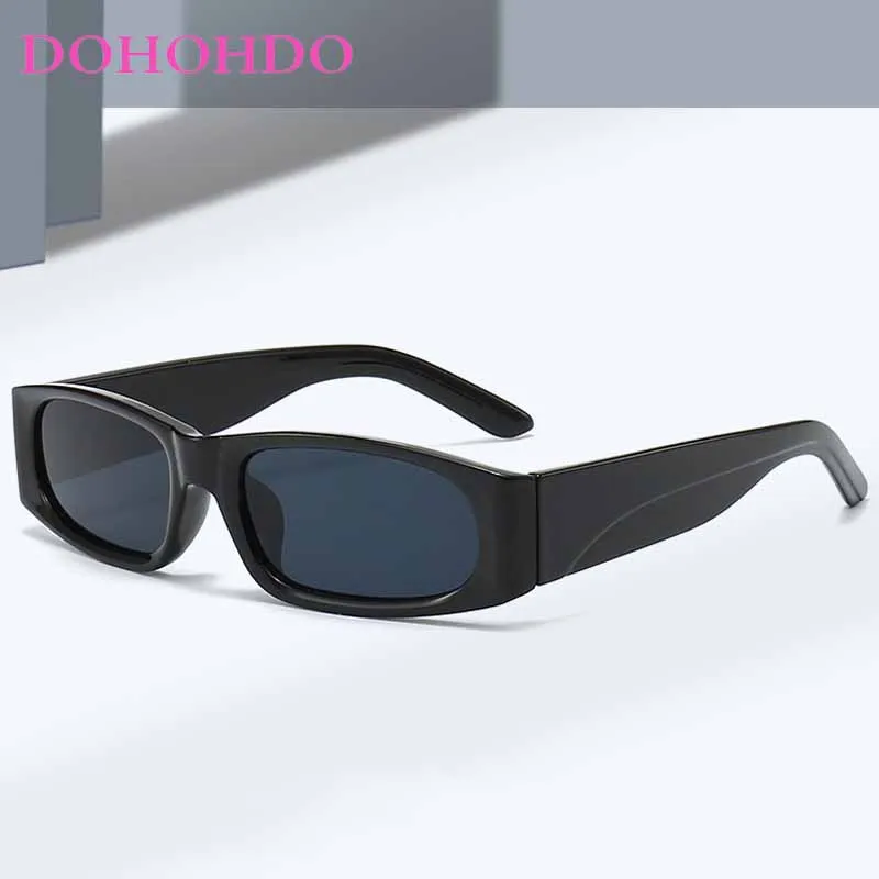 

Retro Small Rectangle Sunglasses Men Women Fashion Trending Hip Hop Personality Outdoors Street Photography Sun Glasses UV400