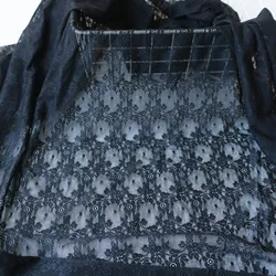1meter High Quality Black Tulle Lace Fabric DIY Clothes Guipure Patchwork Embroidery Lace Fabric for Dress