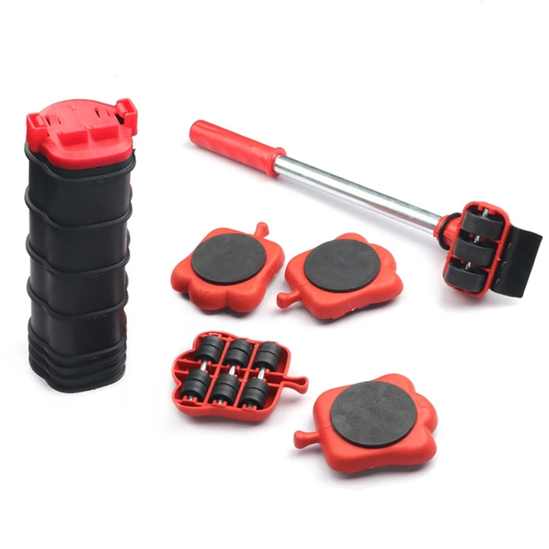 MYHOME 14PC Set Furniture Mover Tool Transport Set Transport Lifter Heavy Stuff Moving 4 Wheeled Mover Roller Hand Tools