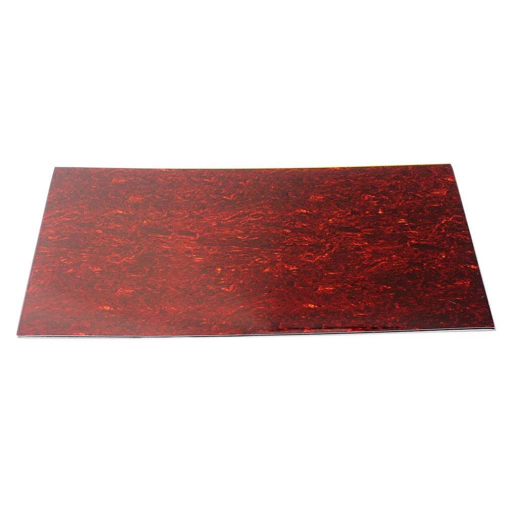 

Red Tortoise Shell Acoustic Guitar Pickguard Sheet 44x29cm Self Adhesive DIY Scratch Plate Heat Resistant Pickguard Material