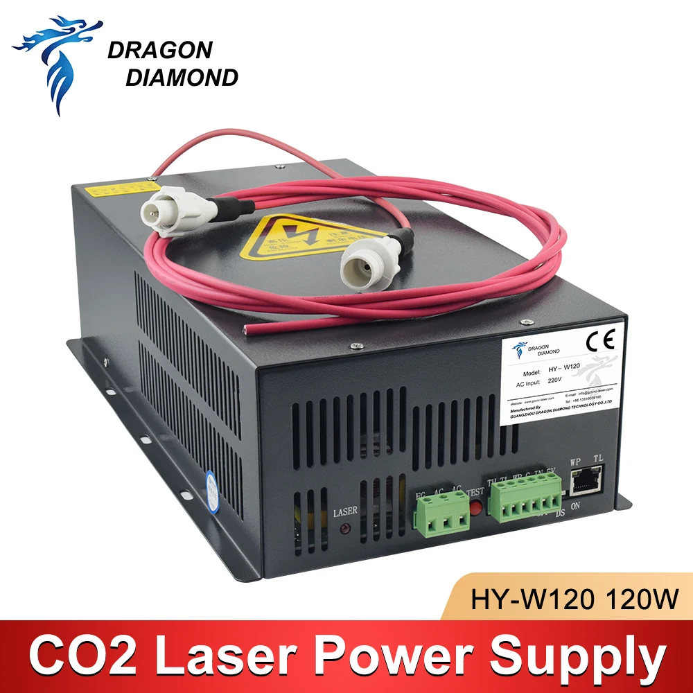 100-120W Co2 Laser Power Supply 110V/220V For CO2 Laser Tube Engraving and Cutting Machine HY-W120