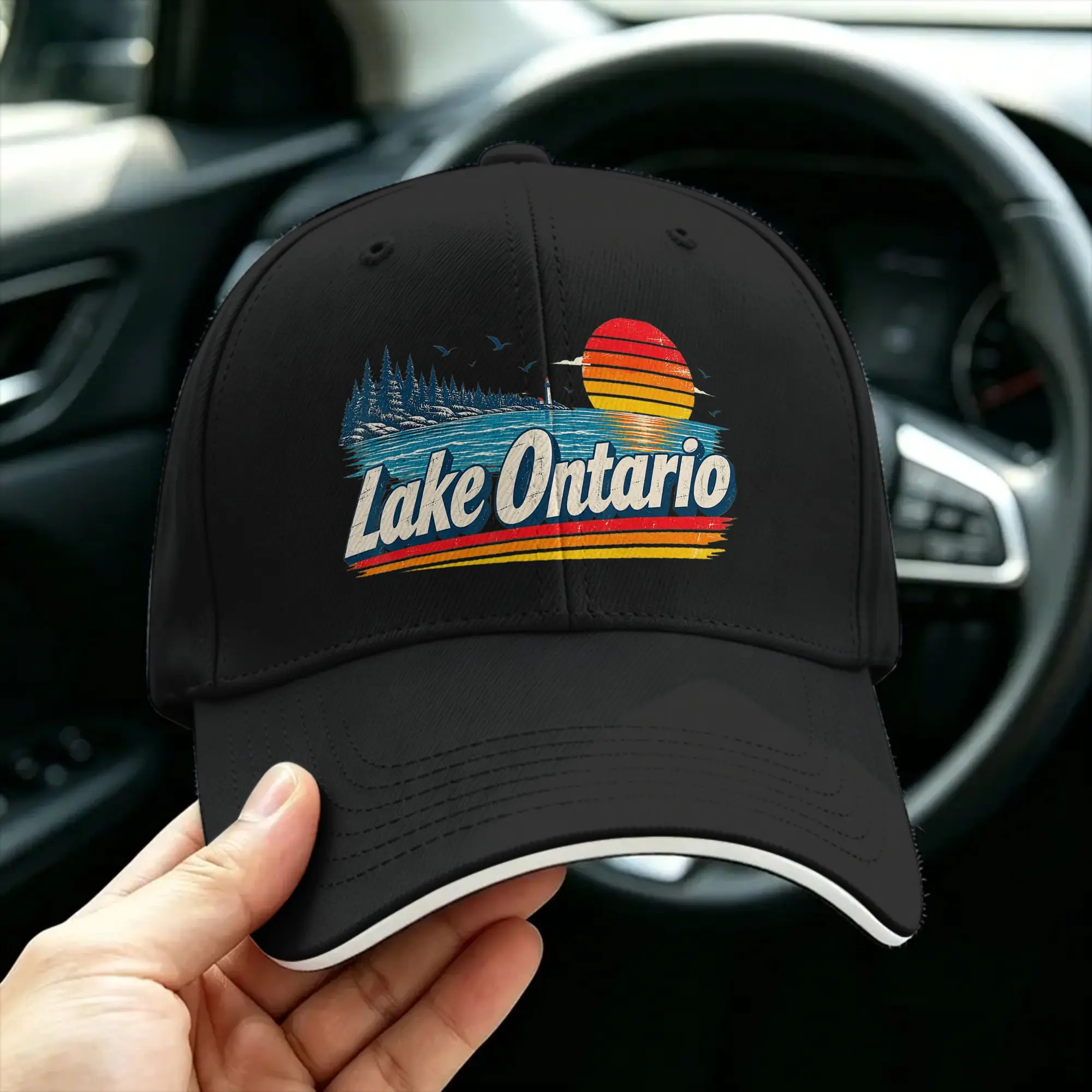 Lake Ontario Canada Baseball Cap Funny Political Hunting Camping Breathable Trucker Hat Men Adult y2k Funny Design Baseball Caps