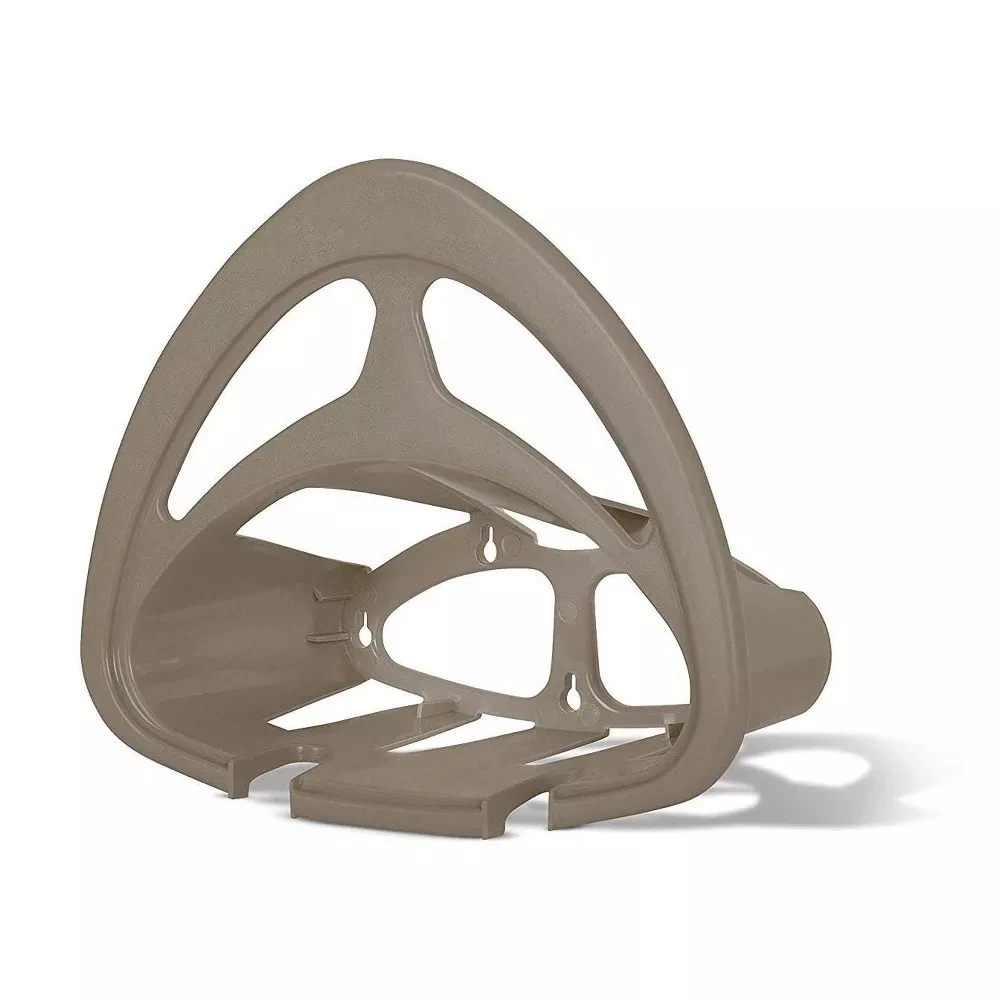 

150' Outdoor Garden Hose Holder Wall Mount,Resin Water Hose Hanger for Outside,13" x 6.5" x 10.75" Hose Rack with Shelf,Taupe