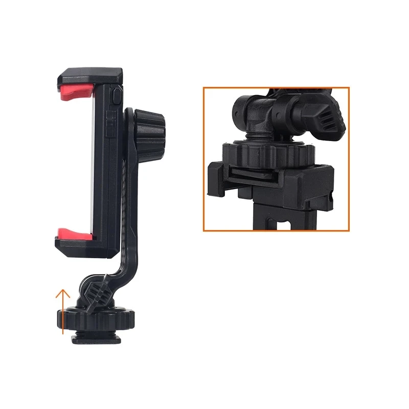 360°Rotatable Phone Mount Holder Tripod for iPhone 14 13 12 Pro max Smartphone With Cold Shoe For Mic Light Phone Clip