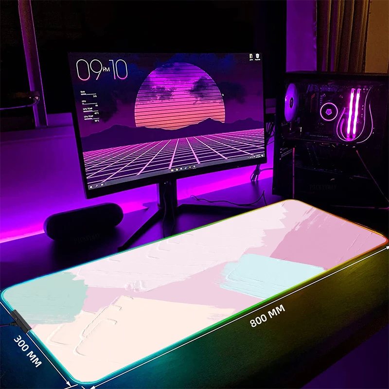 Colour RGB Mouse Pad Gaming Mousepads LED Mouse Mat Keyboard Mat Anti-slip Best Choice Mousepad XXL Luminous Desk Rug 