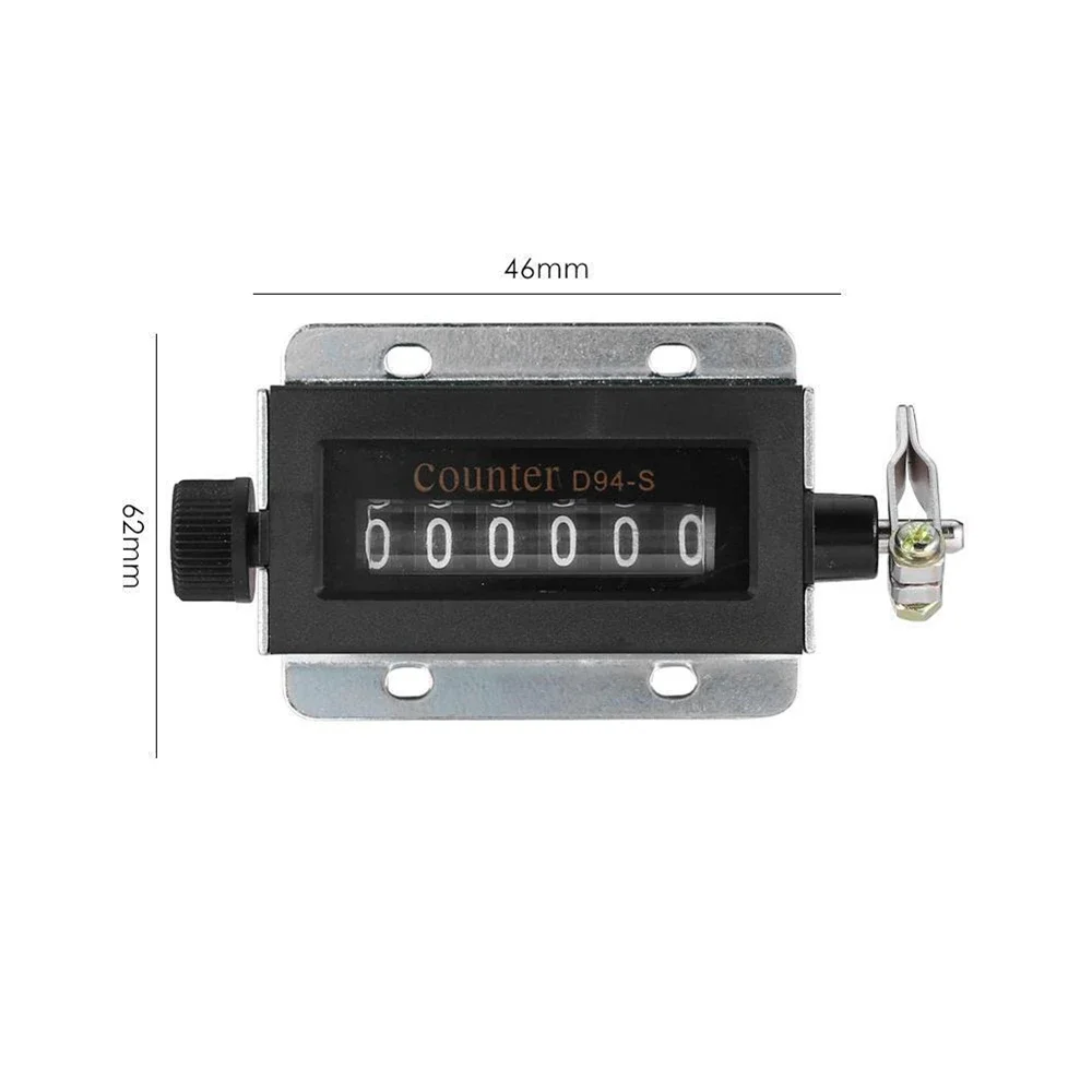 Contador de cuenta de tracción mecánica reiniciable de 6 dígitos, contador de D94-S 0-999999, con resorte/Color aleatorio