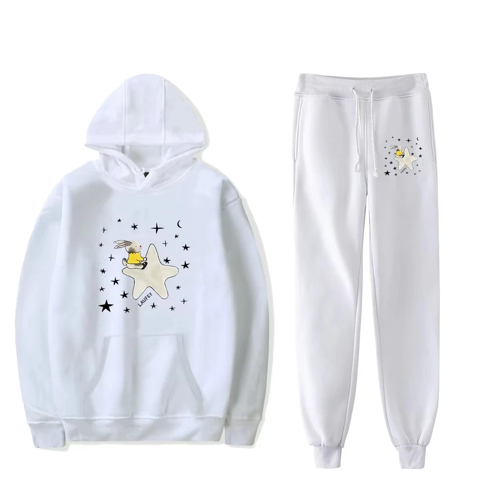 Laufey New Halloween Merch 2024 Bewitched Album Hoodie Jogger Pants Two Piece Set Sweatshirts+Sweatpants Men Women's Set