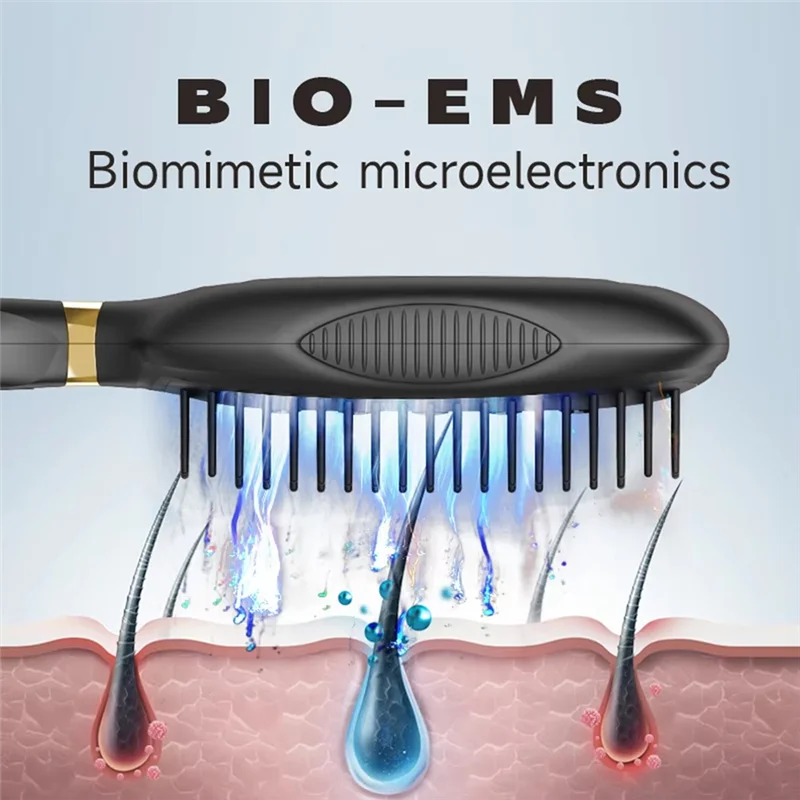 

Расческа для роста волос TKOH-Red Light, микротоковая EMS, инфракрасная терапия, расческа для массажа кожи головы с функцией вибрации