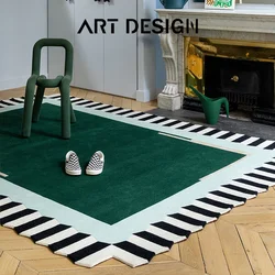 Retro Green Soft Carpet Home Living Room Thickened Large Area Carpets Girl Bedroom Cloakroom Decorative Rug Study Balcony Rugs