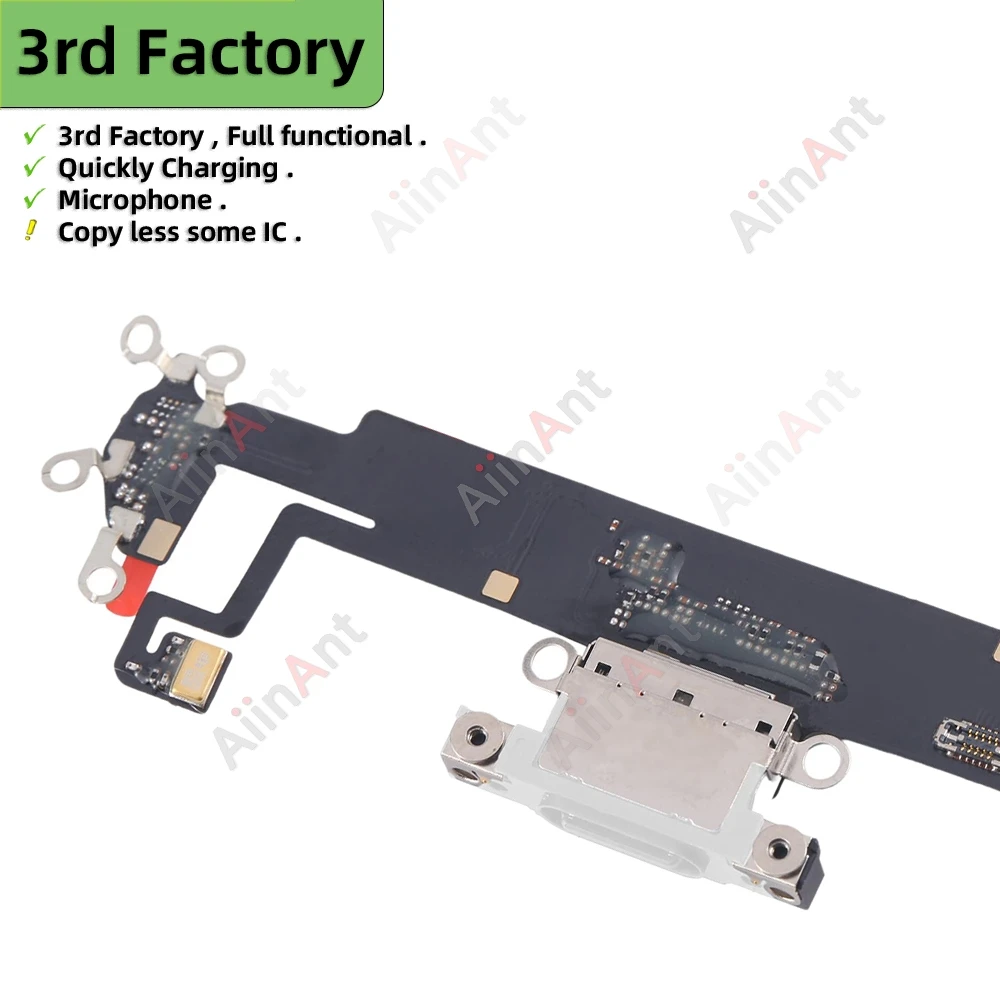 OEM Microphone Ribbon USB Dock Charger Charging Connector Port Flex Cable For iPhone 16 Plus Repair Phone Parts