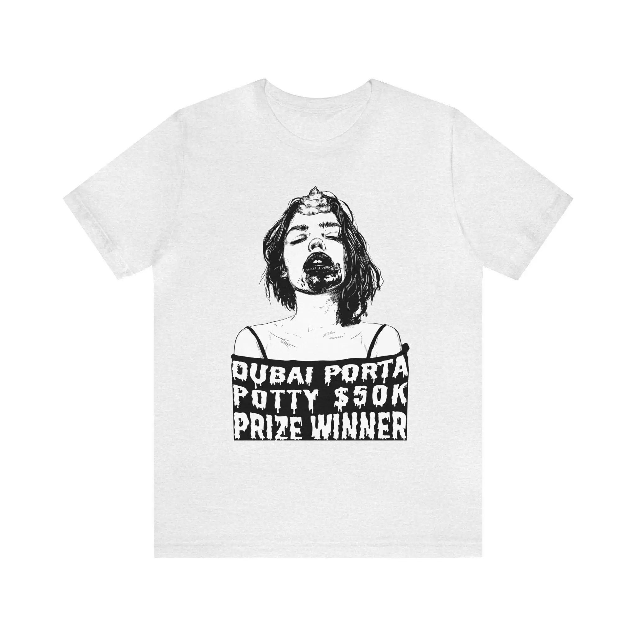 Dubai Porty Potty 50K Cash Prize Winner Funny T Shirt Dark Humour Influencer For