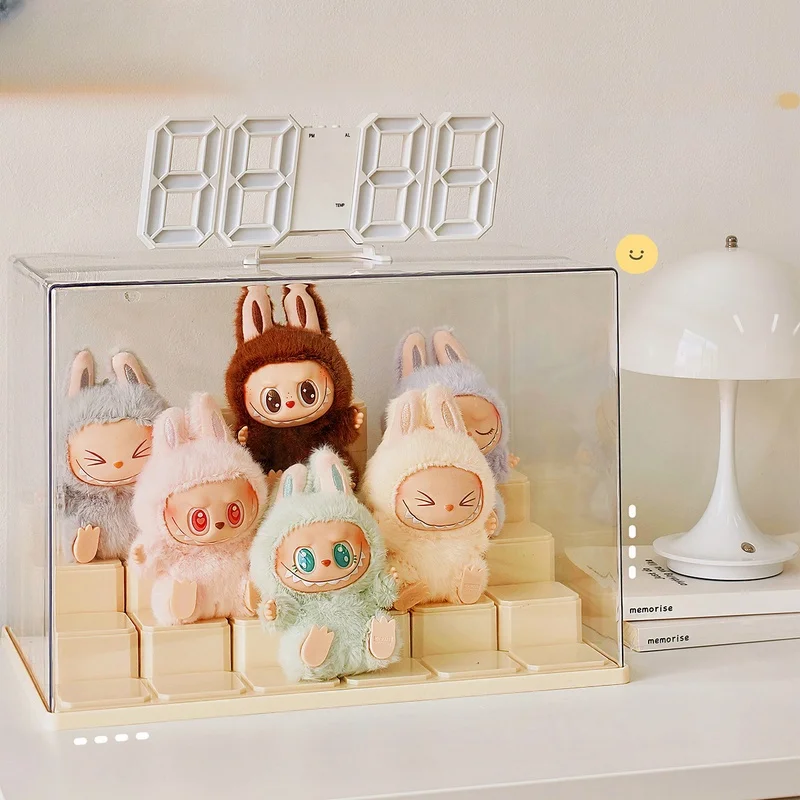 Labubu – boîte d'exposition, boîte d'armoire, boîte aveugle anti-poussière et à l'humidité, présentoir de figurines, boîte de rangement transparente en acrylique