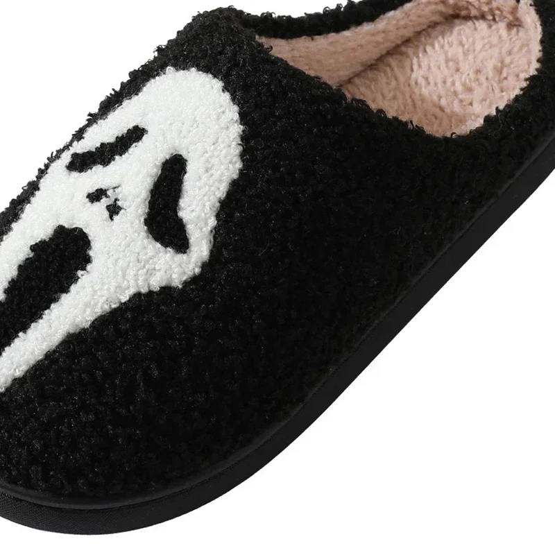 Herbst Winter Halloween Hausschuhe Damen Indoor Rutschfeste Warme Baumwoll-Pantoffeln Leichte Weiche Plüsch-Slides Übergrößen – Detail 12