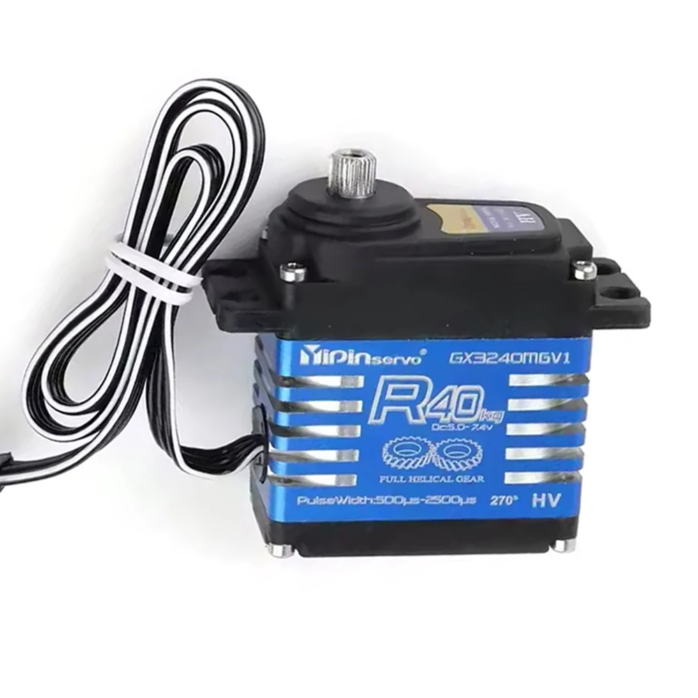 1/2pcs 40KG Digital Servos Motor All Steel Helical Gear Waterproof RC Servo for 1/8 1/10 RC Trucks & Competition Robots