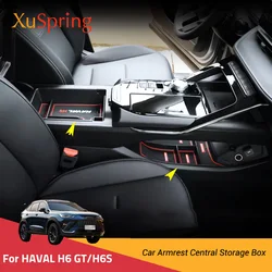For Haval H6S/H6 GT 2022 2023 2024 Console Car Armrest Central Storage Box Center Container Glove Organizer Case Sticker