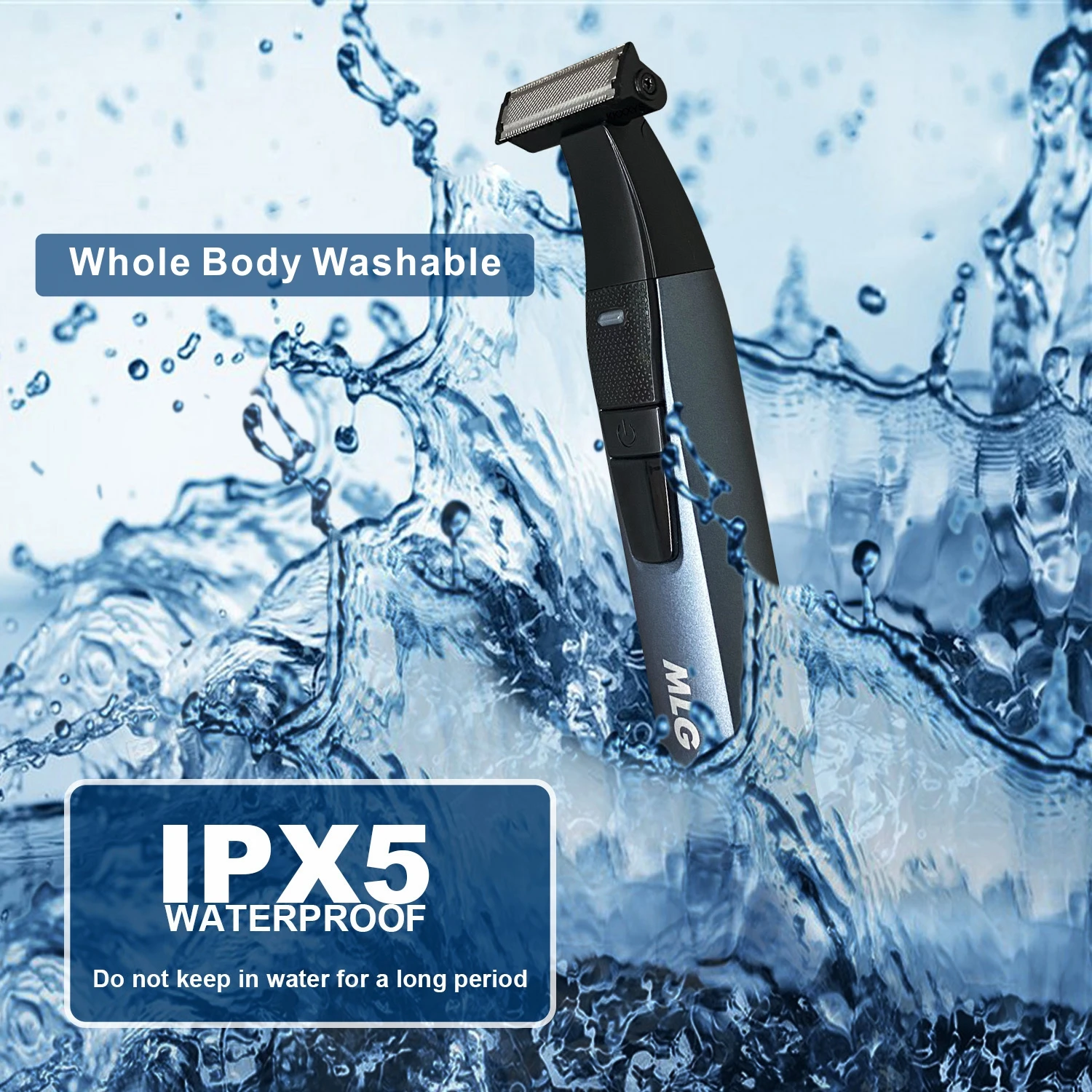 MLG LT-185 USB ماكينة حلاقة كهربائية لتهذيب الجسم بدون جهد ، تصفيف اللحية ، الإبط ، إزالة شعر الصدر للرجال-تصميم شفرة واحدة