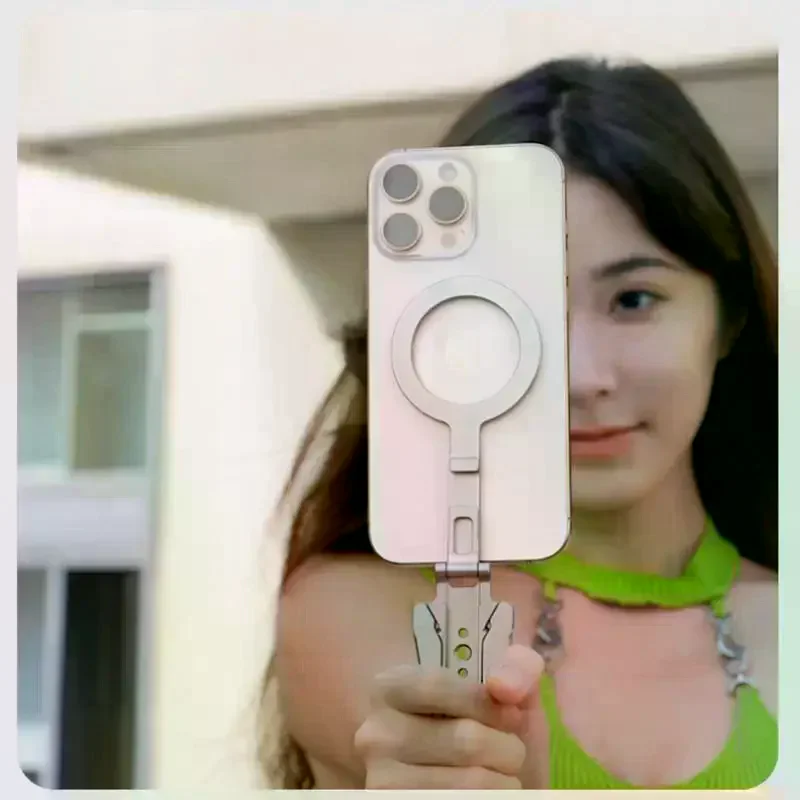 حامل هاتف Magsafe متعدد الاستخدامات مع حذاء بارد؛ تصميم ثلاثي القوائم قابل للطي ومغناطيسي مع خطاف مصمم لهواتف Android #2