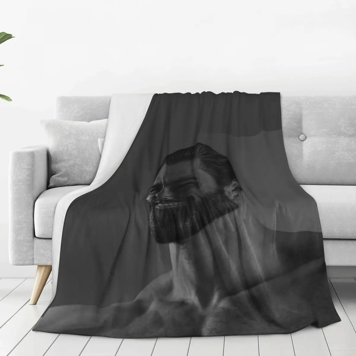 GigaChad Blanket Fleece Breathable Sofa Throw Blankets For Home Bedroom Travel Throws Bedspread Quilt