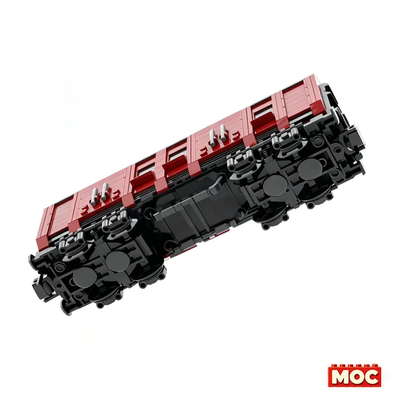 716Pcs Railway Mail-Van Custom Building Blocks Vintage Train Post Wagon Model Educational Assembly Toy For Collectors Xmas Gift