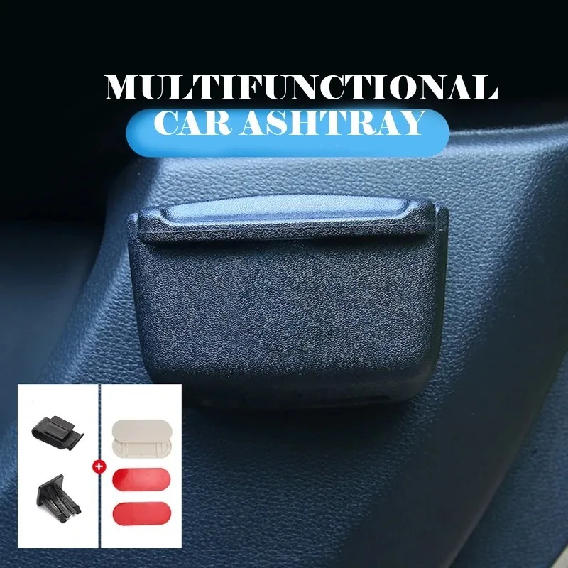 Universal Car Ashtray With Led Lights Auto Cigarette Smokeless Portable Ash Tray With Cover Creative Multi-function Car Supplies