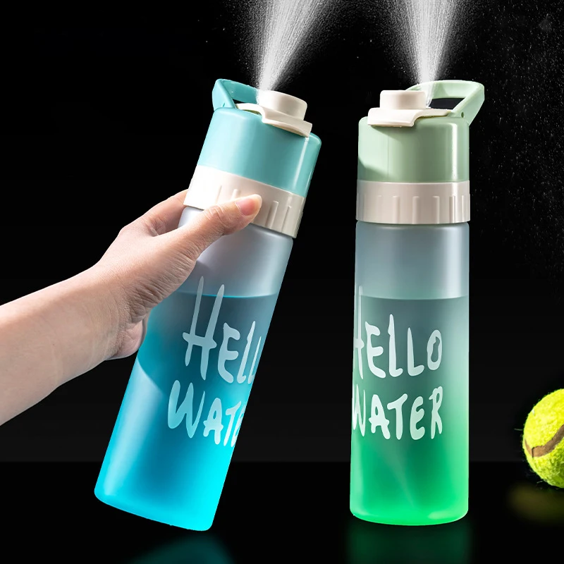 650ml Spray Water Bottle With Lid Eusable Hard Plastic Cup Sport Drinkware For Gym Climbing Hiking Brief Outdoor Direct Drinking