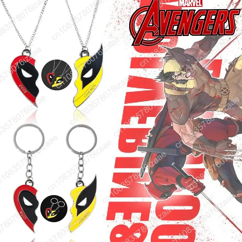 

Hot Selling Disney Movie Deadpool 3 Necklace Peripheral Deadpool and Wolverine Best Friends Necklace Pendant Cosplay Decoration