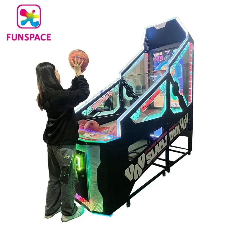 Funspace Hot Selling Coin Operated Street Basketball Shooting Arcade Game Machine Basketball Arcade Game Machine