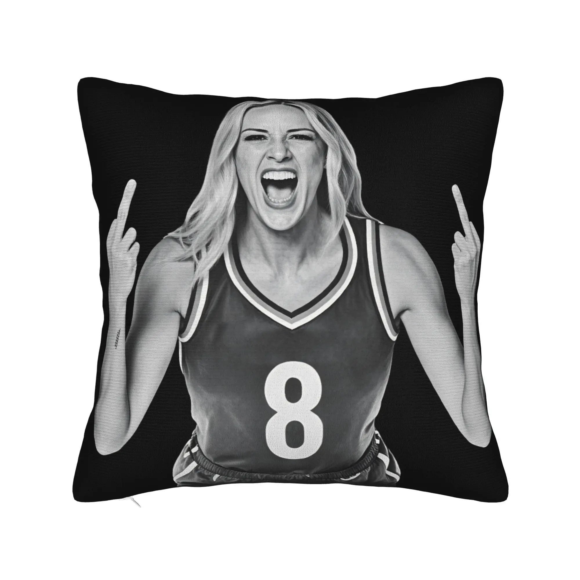 Sophie Cunningham Retro 70s Middle Finger Pillow Case  Comfy Pillow Cover For Sofa Home Decoration Vintage Cushion Cover