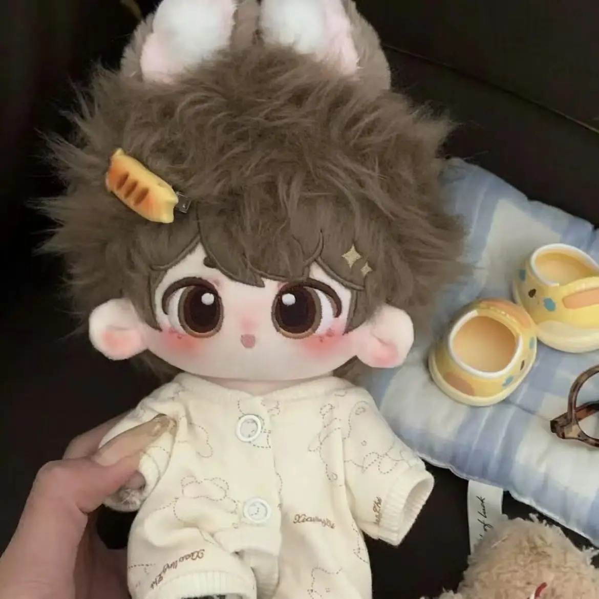 

Stuffed 20cm Anime Game 0 Attribute-less Doggo Cartoon Plush Doll Toy COS Dress-up Children Adults Collectible Cotton Gifts