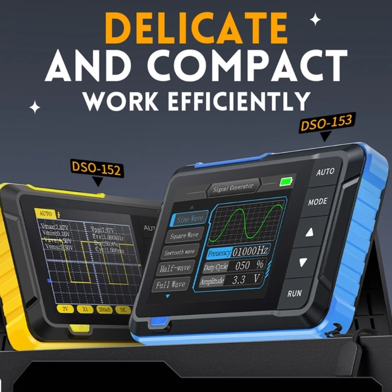 

Генератор сигналов 2 в 1, небольшой осциллограф с дисплеем 2,8 дюйма для ремонта автомобильной электроники, генератор сигналов