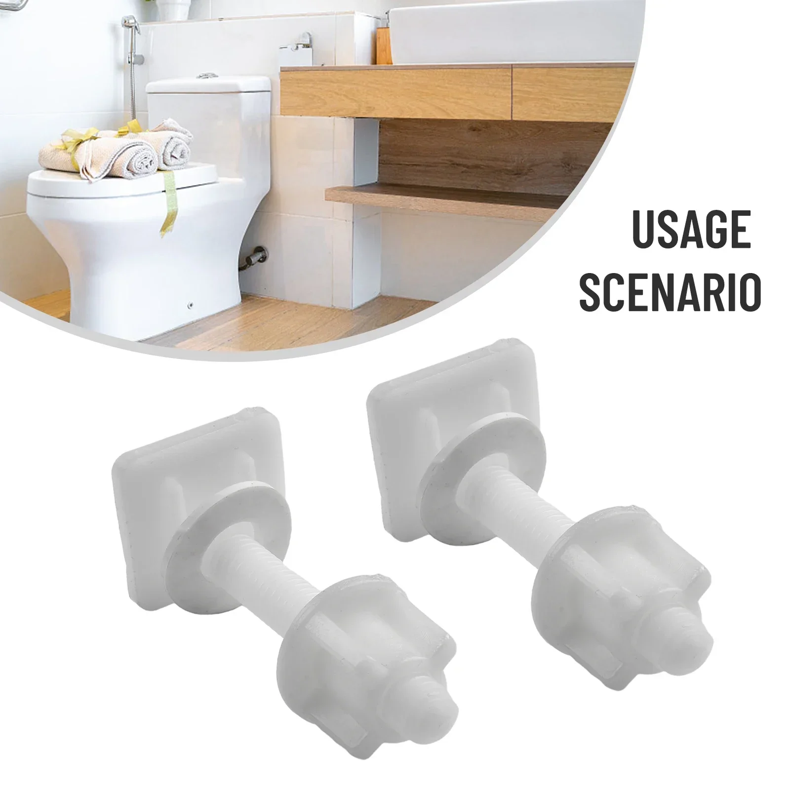 Bulloni di riparazione cerniera sedile WC in plastica Viti di montaggio Kit rondelle Accessori Sostituzione domestica comune