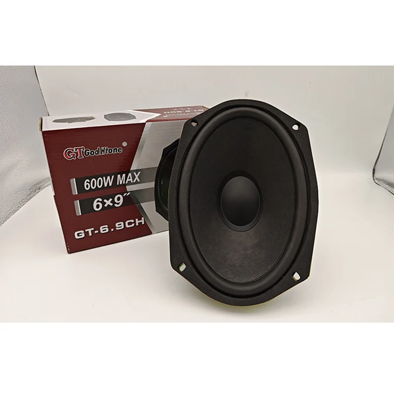 1PC 6x9 Inch Car Coaxial Speaker 600W Peak 4 Ohm Oval Full Range Bass Speaker For Rear Deck Truck Universal Speaker