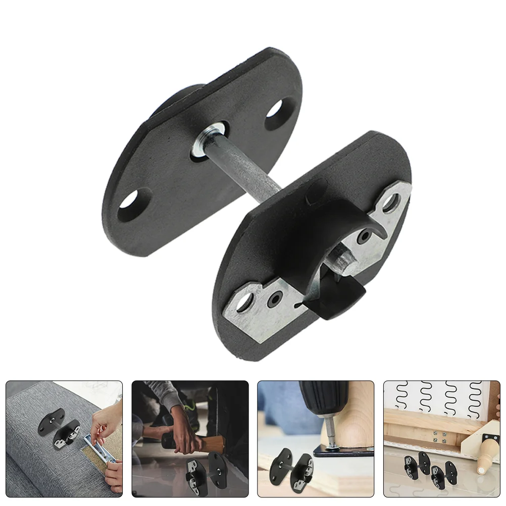 2 Sets Sofa Pin-style Furniture Connector Accessories Bed Sectional Clips Couch Connectors Insert Black for