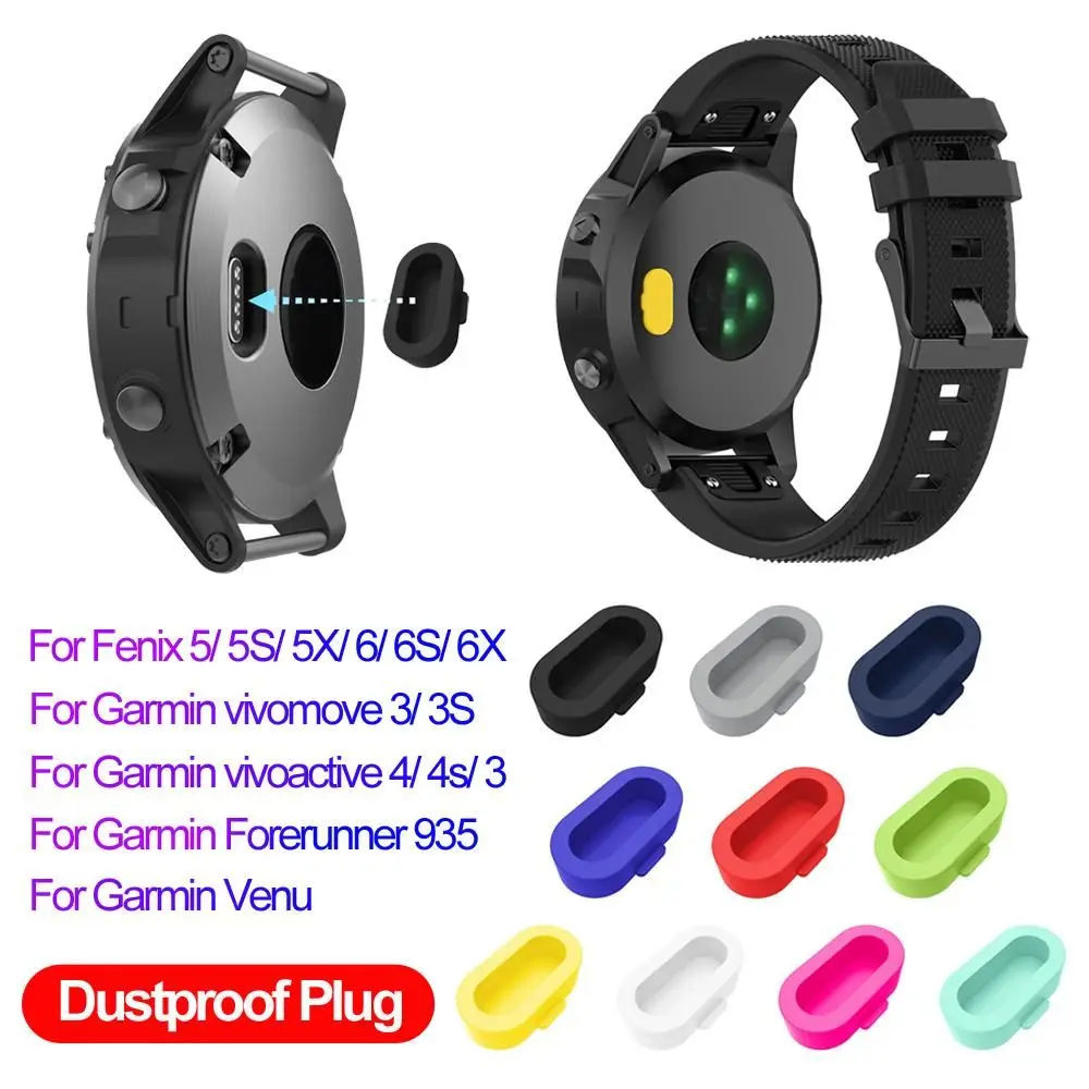 Smart Watch Dustproof Plug Silicone Cover Case Antidust For Garmin Vivoactive 3 4 4S Fenix 6 6S 6X 5 5X 5S Forerunner 935