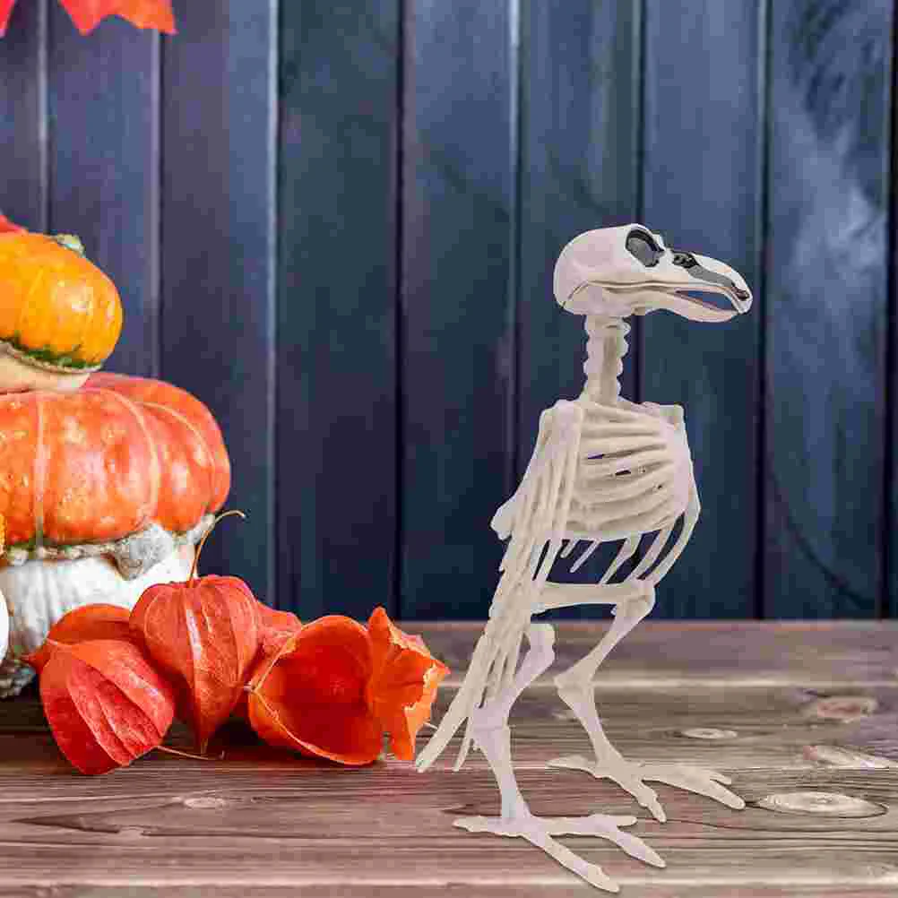 2 Pcs Crow Coyote Bones Halloween Stickers Decor Scarecrow Scene Ornament Small