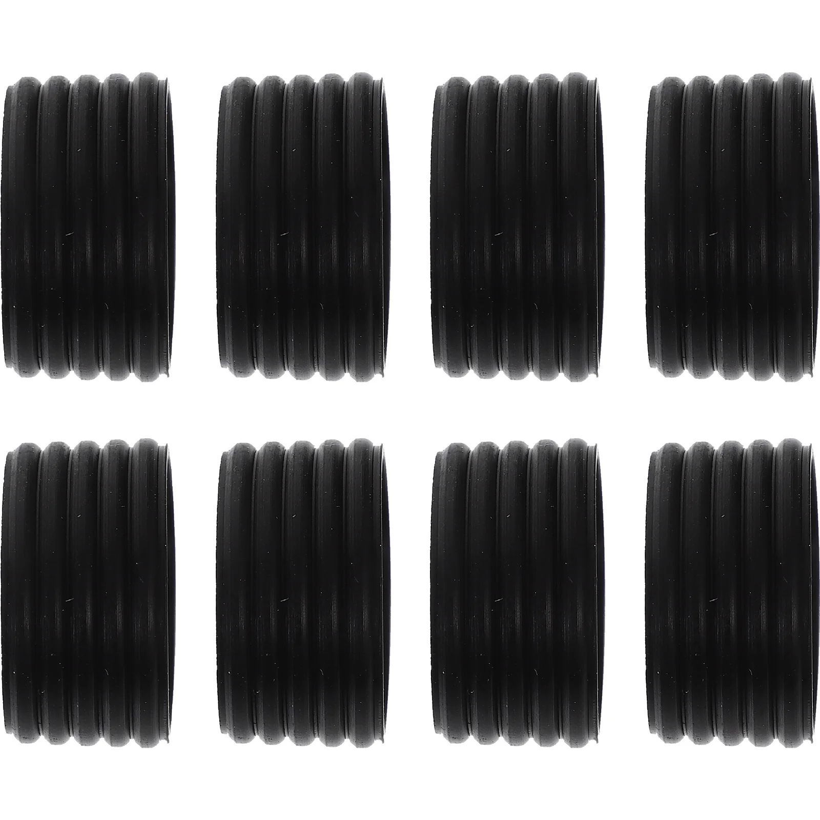 

8pcs Tennis Racket Silicone Rings Black Elastic Grip Bands Compact Lightweight Overgrips Fitness Grips Non Slip