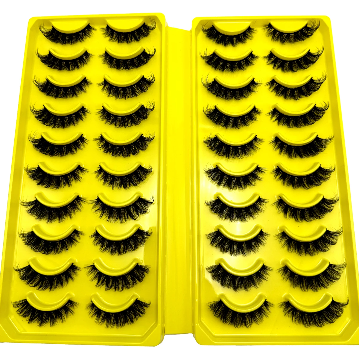 New 20 Pairs 3D Faux Mink Lashes Natural False Eyelashes Dramatic Fluffy Soft Wispy Volume Cross Reusable Eyelash MaKeup Tools
