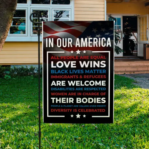 In Our American All People Are Equal Decorative Garden Flag KKL AAL HHM WZZ yyi