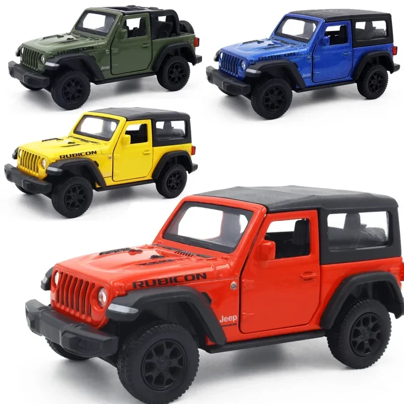 MAKEDA 1:36 Wrangler Rublcon Convertible Hardtop voiture Simulation moulé sous pression en alliage de métal modèle voiture jouets pour enfants Collection cadeaux