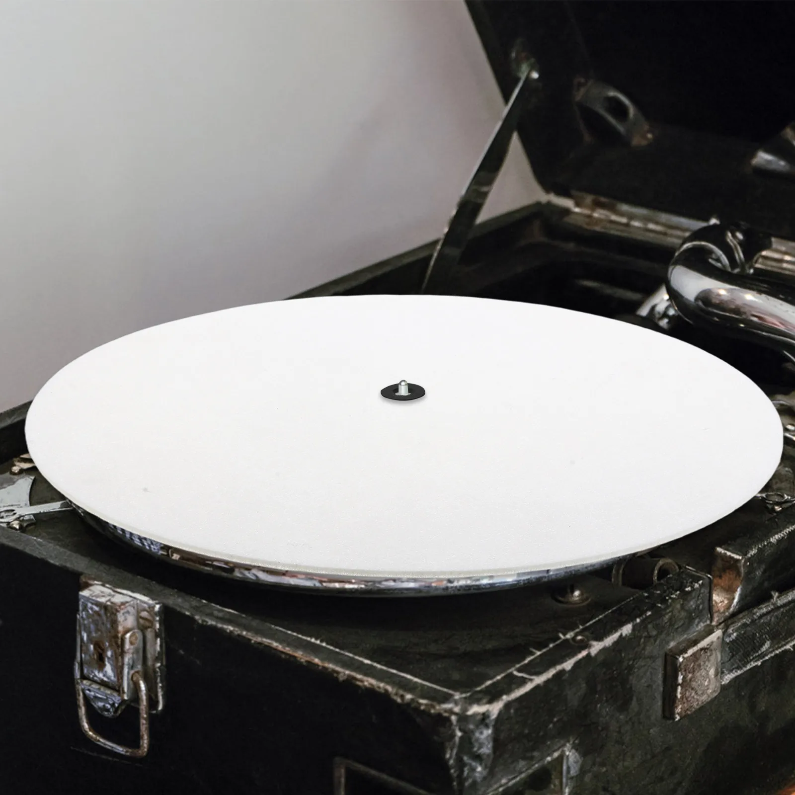 1pc Turntable Mat Felt Disc Pad Beige For Vinyl Record Player Anti-Vibration Slipmat Compatible With Phonograph Platter Sizes